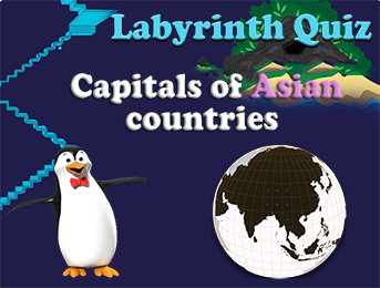 Maze quiz capitals of Asian countries