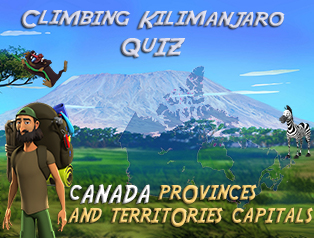 Climbing mountain Geo quiz : CANADA provinces and territories capitals