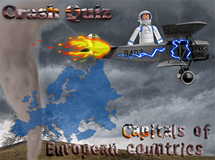 Geo crash quiz game capitals of European countries