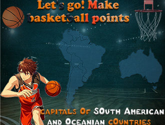 Basket ball geo quiz : capitals of South American and oceanian countries