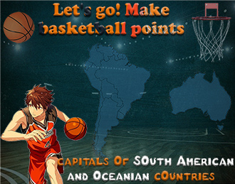 Basket ball geo quiz : capitals of South American and oceanian countries