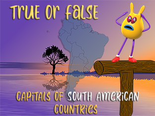 True or False Geo Quiz  : South American countries capitals