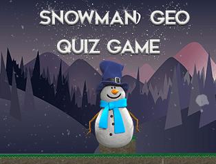 Snowman geo quiz game