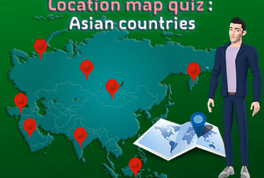 Asia quiz map location game