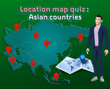 Asia quiz map location game