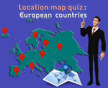 European countries location map quiz game