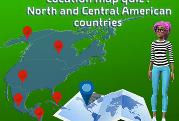 North America map with countries quiz