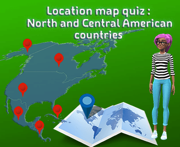 Location map quiz : North and Central American countries