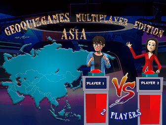 Multiplayer Asia quiz : 2 players
