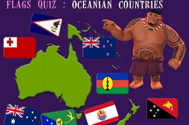 Ocenia flags countries quiz