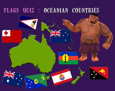 Oceanian countries flags quiz