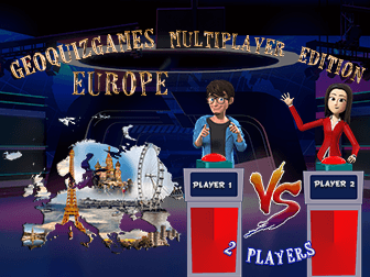 Multiplayer Europe quiz : 2 players