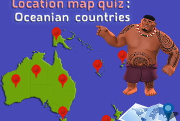 Map Oceania countries quiz game