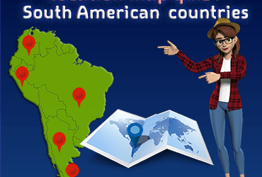 Map quiz for latin America countries