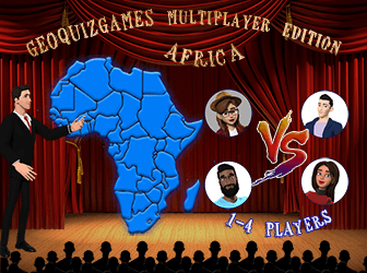 Multiplayer Africa trivia quiz 1 to 4 players