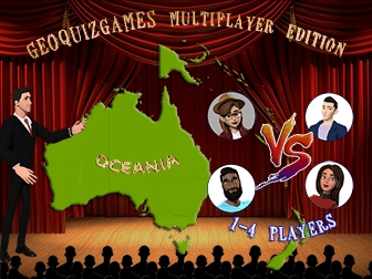 Multiplayer Oceania quiz : 1 - 4 players