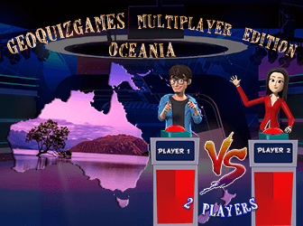 Multiplayer Oceania trivia quiz 2 players