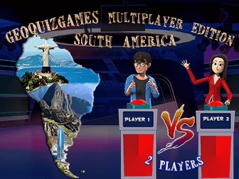 Multiplayer South America quiz : 2 players
