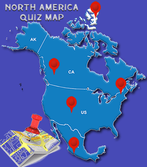North America map countries quiz
