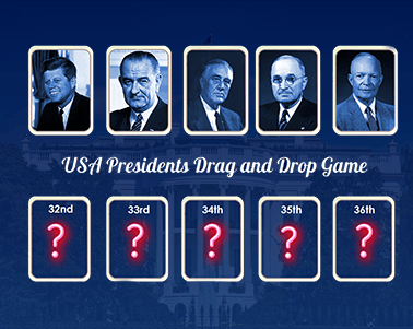 US president quizzes drag and drop