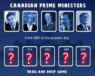 Canadian PM list drag and drop game