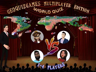 Multiplayer World trivia quiz 1 to 4 players