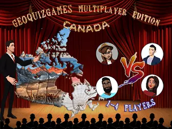 Multiplayer game Canada geography quiz : 1 - 4 players