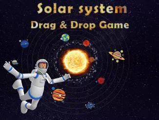 Order of planets from sun : drag and drop game