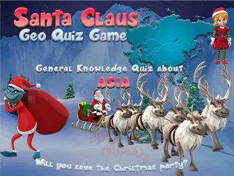 Asia quiz facts : Santa Claus game