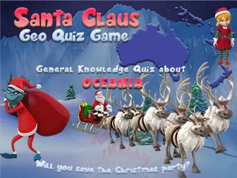Oceania quiz facts : Santa Claus game