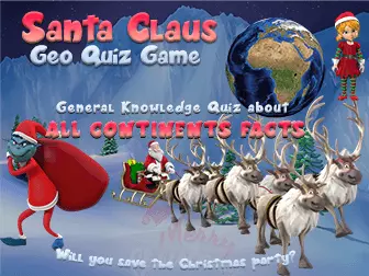 Continents facts quiz : Santa Claus game