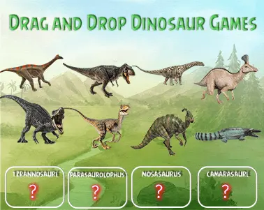 Drag and drop dinosaur game